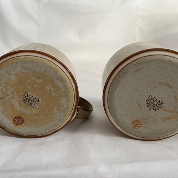 Vintage DANSK Nielstone Spice Flat Mugs Set of 2, Niels Refsgaard Design - Picture 11 of 12